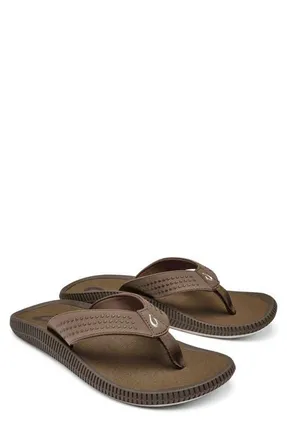Olukai Ulele Flip Flop in Mustang/mustang at Nordstrom, Size 15