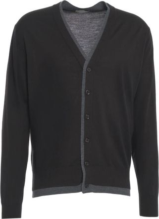 Paolo Pecora Luxe Fijngebreide Vest Marrone Aw 25 - Heren - Vesten - Bruin - M - Truien & Vesten