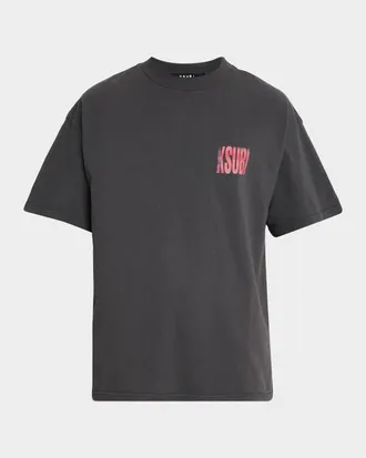 Ksubi Mens Panthera Ekcess Faded Jersey T-Shirt