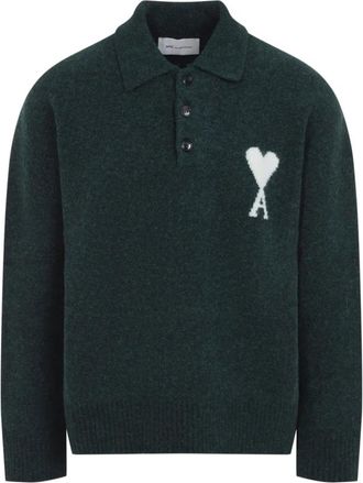 Ami Polo Adc - - Knitwear - Uomo - Verde - L