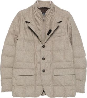 Fay Quilted Grey Jacket With Structured Silhouette