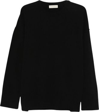 Paura Riccione Crewneck Sweater - Heren - Ronde hals truien - Zwart - XL - Wol - Truien & Vesten