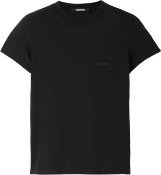 Jacquemus The Gros Grain T-Shirt - Dames - T-shirts - Zwart - M - Katoen - Tops