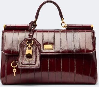 Dolce & Gabbana My Sicily Medium eel leather top-handle bag