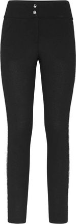 Philipp Plein High Waist Broeken - Dames - Vrijetijds broeken - Zwart - M - Broeken