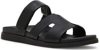 Steve Madden Mnuiero Sandal in Black Leather at Nordstrom Rack, Size 13