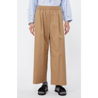 Max Mara Golfo Wide Leg Pants in Earth at Nordstrom, Size 10