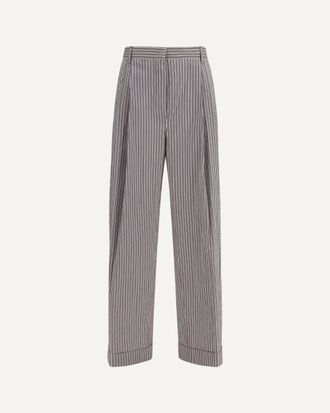 Dries Van Noten Pantaloni pliss&eacute; a righe Woman 38