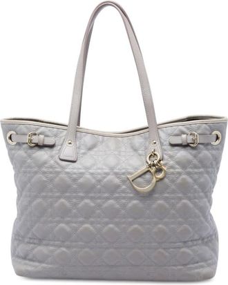 Dior Pre-owned Dior Large Coated Canvas Cannage Panarea Tote Ladies AMY79ATFL1MLBSZ8