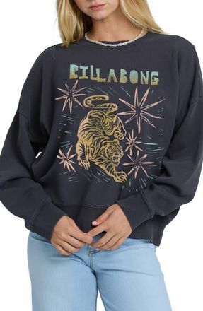 Billabong Echo Crewneck Sweatshirt in Black Sands at Nordstrom, Size X-Small