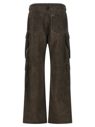 Rick Owens Double-Pocket Denim Cargo Pants - Gray