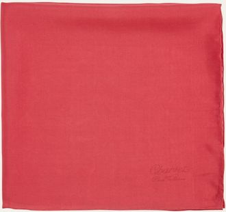 Charvet Mens Silk Logo-Print Pocket Square