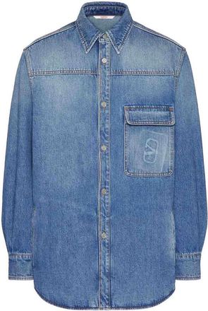 Valentino Garavani Denim Logo Shirt