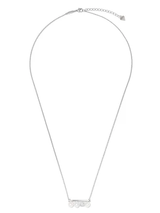 Tasaki 18kt white gold Balance solo diamond and Akoya pearl necklace - Silver