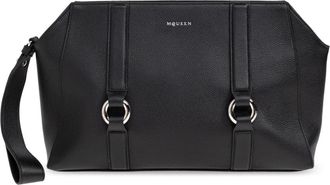 Alexander McQueen Alexander McQueen, Clutches, male, Black, Size: ONE SIZE Leather Handbag