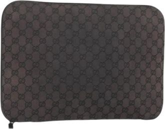 Gucci Pre-owned Clutches, female, Black, Size: ONE SIZE Pre-owned Vintage Canvas Clutch