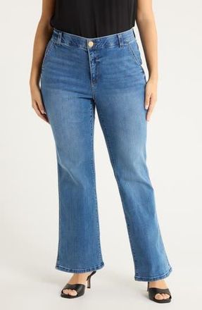 Wit & Wisdom High Waist Bootcut Jeans in Mid Blue at Nordstrom Rack, Size 22W