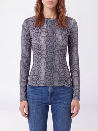 Liu Jo Slim Fit Long-Sleeved Top in Stretch Viscose with Abstract Print