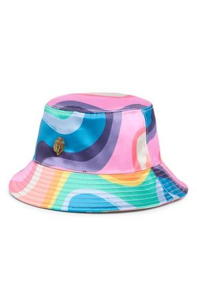 Kurt Geiger Wave Print Bucket Hat in Rainbow at Nordstrom
