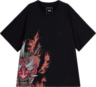 Yohji Yamamoto Loose Fit Cotton Graphic T-Shirt in Black at Nordstrom, Size X-Large