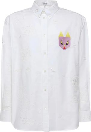 Loewe x Louis Wain overhemd met katapplicatie - Wit