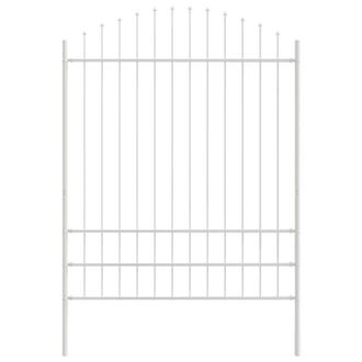 Berkfield Home Fence Panel with Spike Arch White Metal Standard Expandable