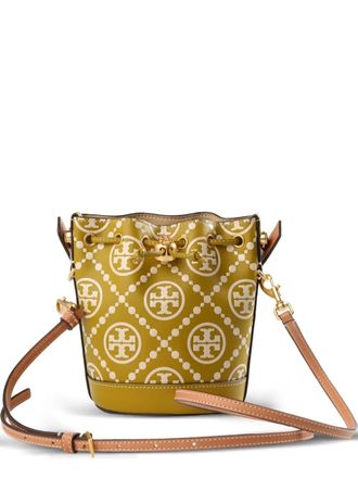 Tory Burch leather bucket bag - women - Calf Leather - One Size - Green