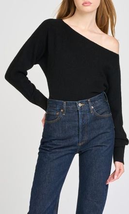 Wayf Annelisa Boatneck Sweater in Black at Nordstrom, Size X-Small
