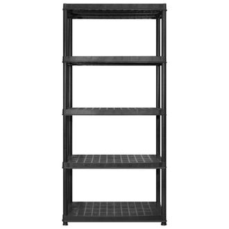 Berkfield Home Storage Shelf 5-Tier Black 366x45.7x185 cm Plastic