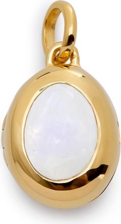 Monica Vinader Birthstone Locket Pendant in 18Ct Gold Vermeil /Moonstone at Nordstrom