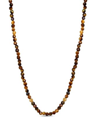 Jewelmak 14K Tiger Eye Necklace