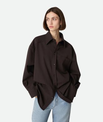 Bottega Veneta Camicia In Lana Stretch - Bottega Veneta