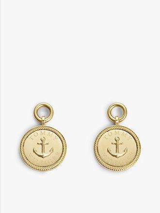 Tommy Hilfiger Pendientes n&aacute;uticos chapados en oro