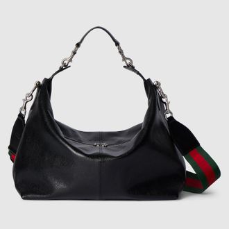 Gucci Brera Medium Crossbody Bag, Black, Leather