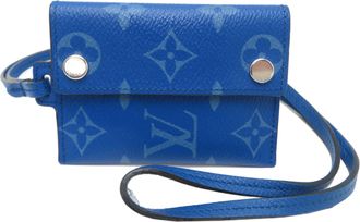Louis Vuitton Blue Taigarama Coin Purse/Coin Case (Pre-Owned)