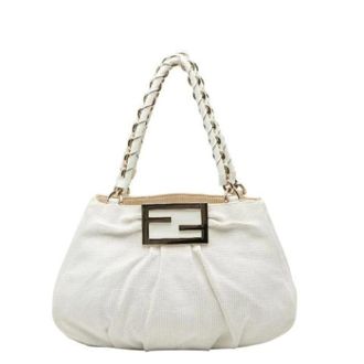 Fendi Pre-owned Handbags, female, White, Size: ONE SIZE Pre-owned Vintage Canvas Handbag