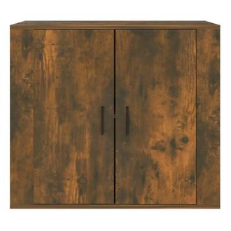 Berkfield Home Sideboard Smoked Oak 80x33x70 cm Engineered Wood in Brown | Size: 80 x 33 x 70 cm