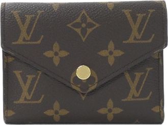 Louis Vuitton Monogram Marron Coated Canvas Wallet (Tri-Fold) (Pre-Owned)