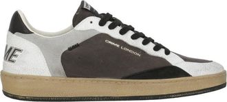 Crime London Multicolor Chelsea Suede Leather Used-Effect Low-Top Sneakers