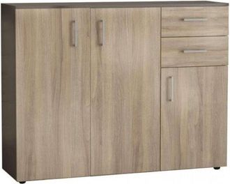 COSMA Mobile credenza soggiorno con 3 ante battenti e 2 cassetti di colore Rovere chiaro mod. Flexi