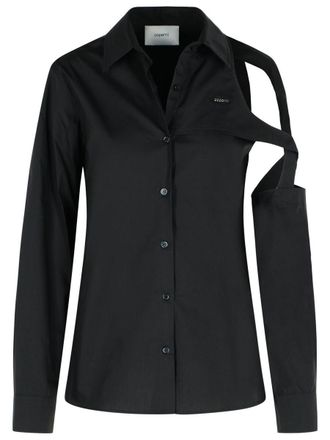 Coperni Cutout Black Cotton Shirt