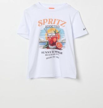 Sun 68 T-shirt in cotone stampata Sun68