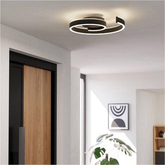 Loops Sleek Black Ceiling Light for Indoor Space - Contemporary Design