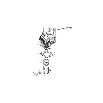 AMA Kit Cilindro E Pistone Motosega Bg45 Originale Ama 64032