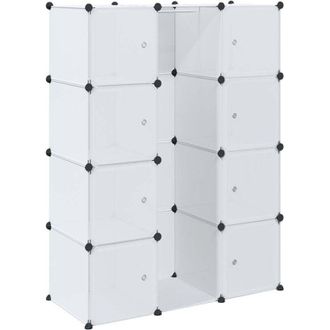 vidaXL Armadio Modulare con 9 Scomparti 109x36,5x143 cm Bianco - Vidaxl