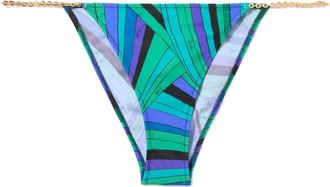 Pucci Slip bikini a righe - Verde