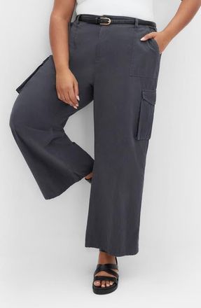 City Chic Mia Cargo Pants in Washed at Nordstrom