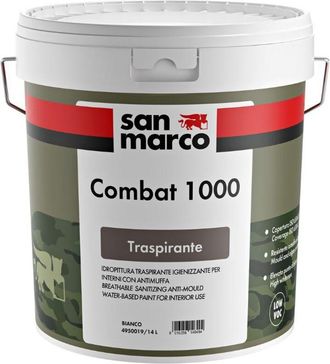 San Marco San Marco - Combat 1000 idropittura traspirante igienizzante bianca lt 14