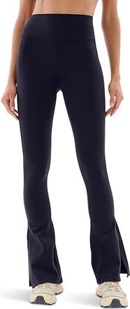 SPLITS59 Raquel High-Waist Supplex Flare w/ Side Slit Womens Casual Pants Black : XS, Spandex/Nylon