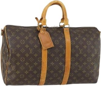 Louis Vuitton Pre-owned Weekend Bags, female, Brown, Size: ONE SIZE Pre-owned Canvas Weekend Bag